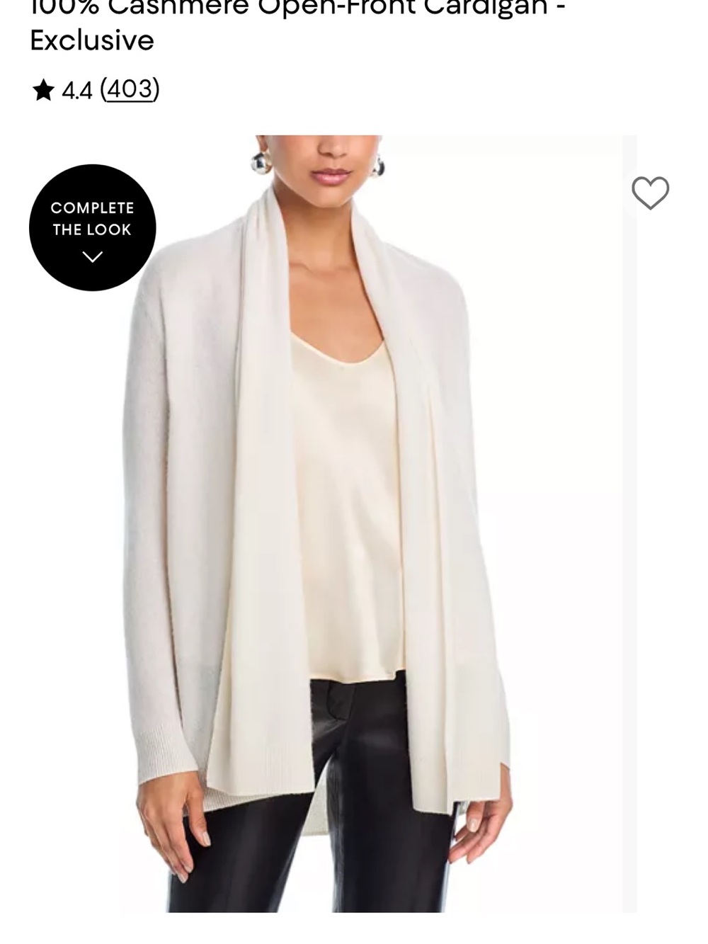 100% Cashmere Bloomingdale’s Open Front Cardigan - Picture 3 of 12